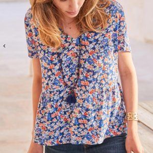 Blouse Amanda in Blue Poppy, Size 38